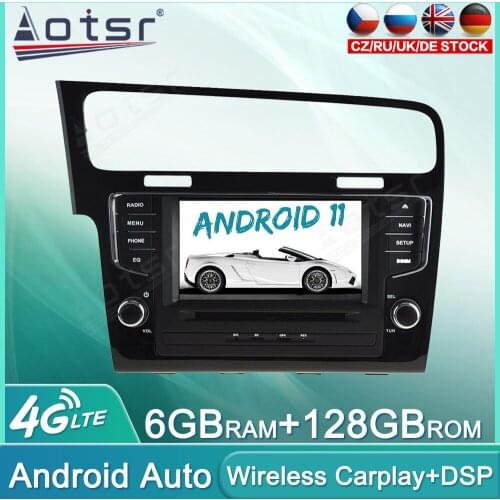 Android 11 128GB Car Radio For Volkswagen Golf 7 2013- 2018 Audio Multimedia Player GPS Navigation Auto Stereo Head Unit Carplay