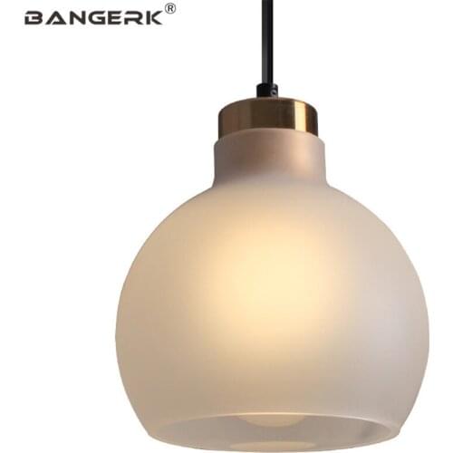BANGERK Loft Style Iron Glass Hanging Lamp Creative Circle Modern LED Pendant Light Home Decor Lighting Fixtures Hanglamp