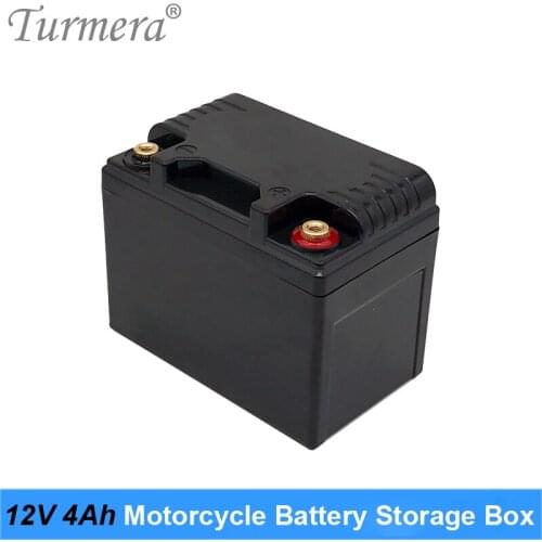Turmera 12V 4Ah 5Ah Motorcycle Battery Storage Battery Box Can Hold 10Piece 18650 Li-ion Battery or 5Piece 32700 Lifepo4 Battery