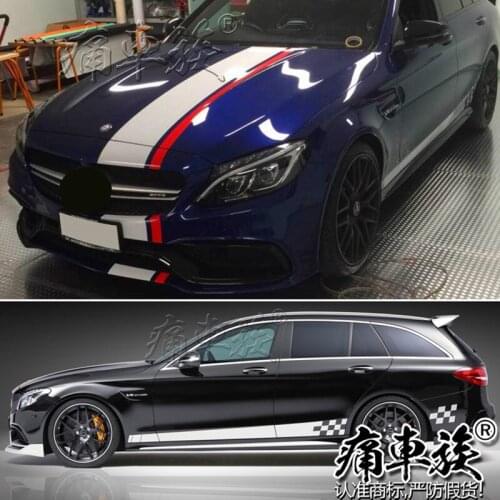 FOR C180 2016 travel sedan car sticker garland body decoration modified sticker film