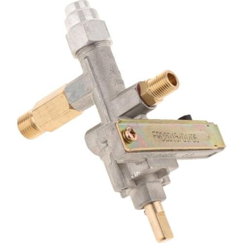 3-Way G1/4"-LH Thread Gas Oven Stove Burner Main Control Valve