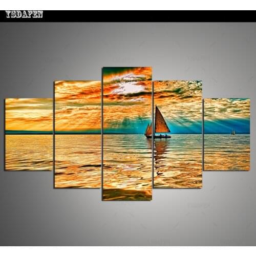 HD Printed Painting Canvas Printing Seascape Sailboat painting Room decor print poster picture canvas Framed Art HG-068