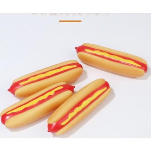 Simulation Hot Dog Toy Squeaky Toy Funny Interactive Toy Rubber Puppy Toy Dog Teething Toy Dog Bite Toy Training Toys Legendog