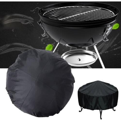 Round Fire Pit Cover Waterproof and Weather Resistant Cover for Outdoors