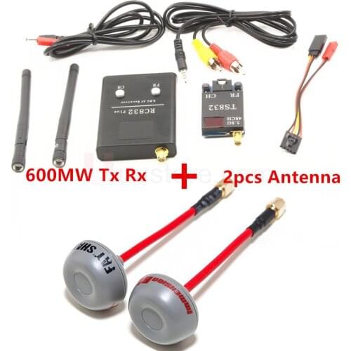 LRS FPV Combo 5.8G 600mw Video Transmitter Receiver and 2PSC Fatshark Antenna For Racing drone Xiao Yi Gopro SJ4000 QAV250