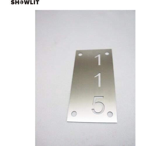 Brushed Vertical Craftman Address Plaque