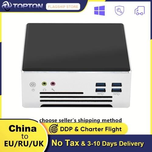 TOPTON 11th Gen Mini PC Gaming Computer Intel i7 1165G7 i9 10880H 2*DDR4 2*M.2 SSD 2*LAN Desktop Nuc Windows 10 Pro 4K TV Box