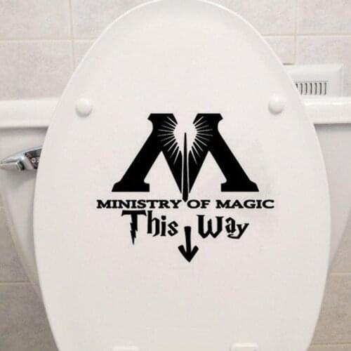 Ministry Of Magic Toilet Seat Wall Sticker WC Decor Quote Waterproof Home Decor