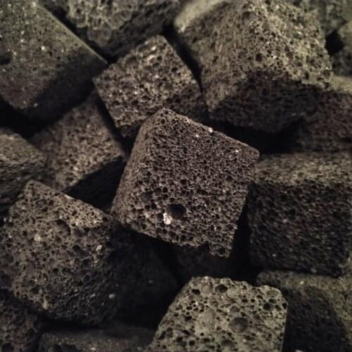 5pcs Natural Volcanic Lava Original Stone Cured Square Energy Stone Perfume Storage DIY Necklace Bracelet Jewelry Accessories