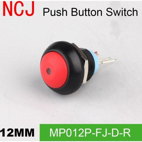 NCJ MP12 PC Push Button Switch Momentary seven color with LED center lamp 2A