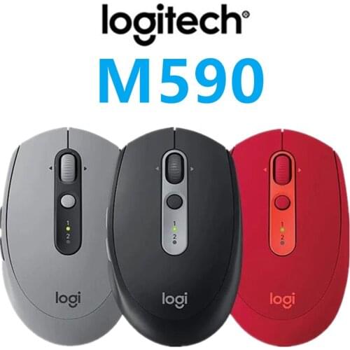 Original Logitech Mouse M590 Mute Computer Mouse 1000 DPI 3 Button USB 2.4GHz Receiving Wireless Mouse Laptop Mouse Office
