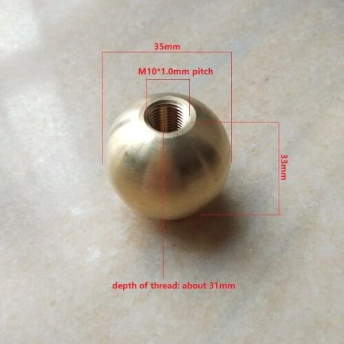 Dia. 35mm female ball head hanging board M10 brass nut decorative copper nut furniture hardware lighting accessories