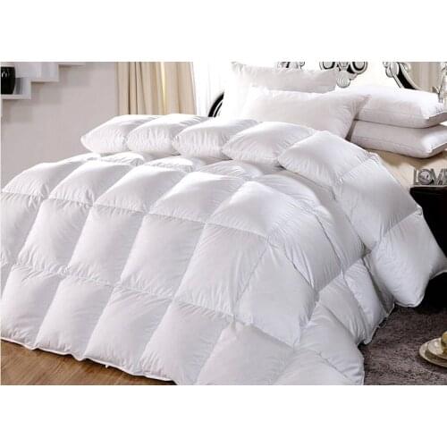 Duvet filled White Goose feather & down tog value 7.5 for spring and autumn 250 gsm Super King size 8.5' * 8.5' wholsale