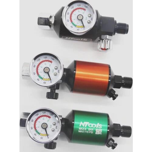 Spray Gun Regulator And Air Filter Air Regulator Filter Tool Aluminum Body Spray Gun Pressure Regulator Gauge