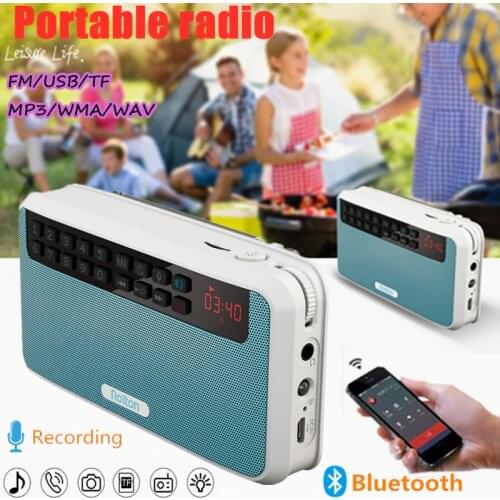 Rolton E500 Digital FM Radio Bluetooth Speaker Portable Wireless Voice Recorder AM NOAA Receiver Recording USB Mp3 Hifi Stereo