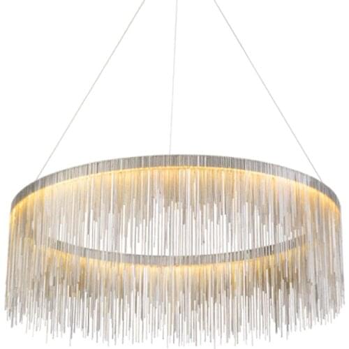 Modern high-end villa art personality lamps simple atmosphere chain chandelier Nordic bedroom living room restaurant lights