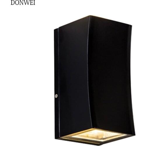 Modern Square 5W 10W LED Wall Light Aluminum Outdoor Waterproof Wall Lamp Garden Porch Patio Aside Front Door Wall Lights