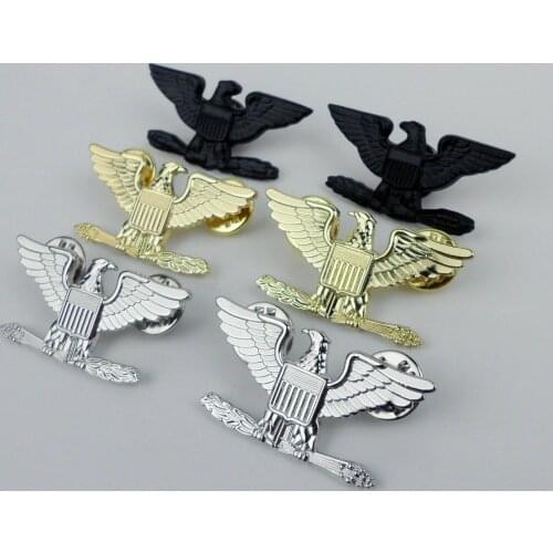 THREE SET US ARMY OFFICER COLONEL RANK INSIGNIA BADGE US ARMY EAGLE PIN-378 Military 5605101