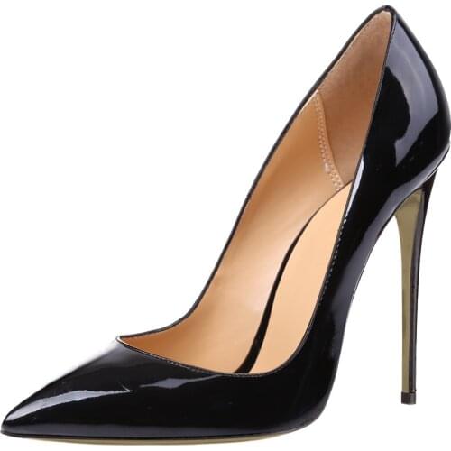 ARQA 2019 Fashion Pointed Toe Patent Leather Gradient Plus Size 34-52 Women Pumps High Heels Stiletto Shoes Female Party Work