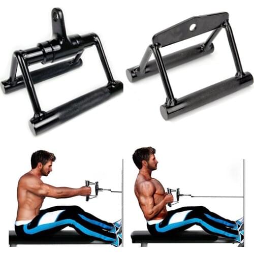 Fitness Home Gym Barbell V-Bar 360° Rotatable Cable Machine Handle Attachments Rowing Machine Handle Pull Down Exercise Handles