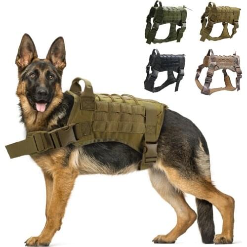 Military Tactical Dog Harness K9 For Large Medium Dogs German Shepherd working training Hunting vest harnesses dog accessories