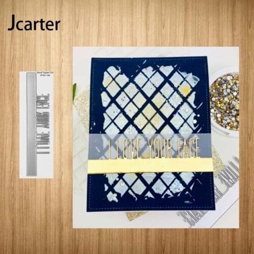 I Love You Face Long Stripe Metal Cutting Dies Shape Scrapbooking Craft Die Cut Stencil Card Make Mould Sheet Decoration Design