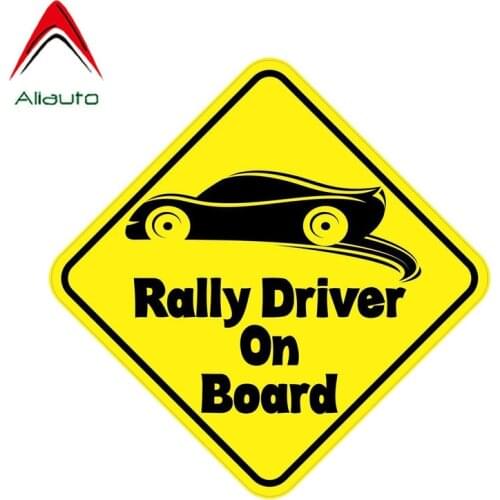 Aliauto Funny Car Sticker Warning Rally Driver on Board Decal Accessories PVC for Golf 5 Kia Ceed Seat Ibiza Golf 7,15cm*15cm