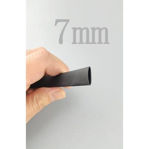 1 Meter/lot 2:1 Black 7mm Diameter Heat Shrink