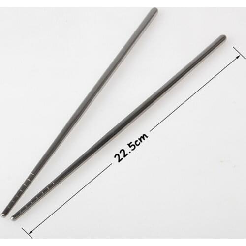 Durable And Easy To Use 1 Pair Stainless Steel Chopsticks Non-slip Reusable Chopstick Home Kitchen Food Sticks Tsl1