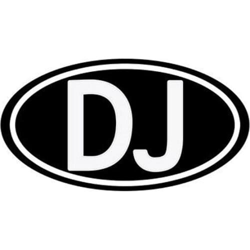 12.5cm*6.6cm Personality Letters DJ Music Window Decal Sticker C5-1168