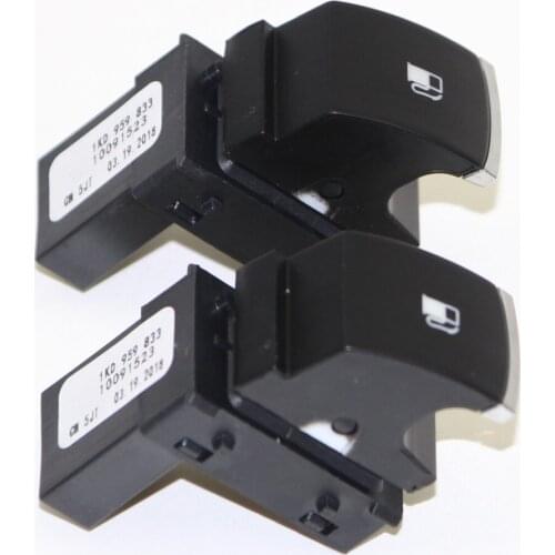 2Pcs Chrome Power Gas Fuel Tank Door Release Control Switch Button For VW Golf Jetta MK5 Rabbit Touran 1KD 959 833 1KD959833