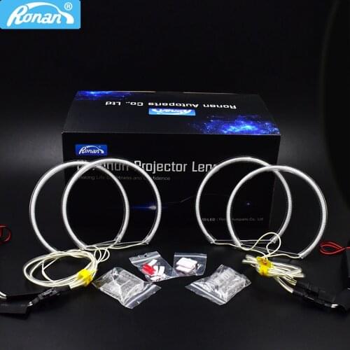 Ronan 4pcs 131mm*115mm CCFL angel eyes white DRL halo ring for 3 5 7 Series E46 M3/E39/E38/E36 original car headlight retrofit