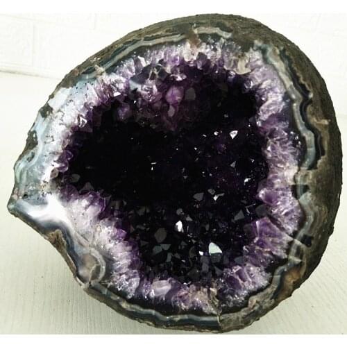 High quality Uruguay stone amethyst geode crystal quartz cluster home decor display amethyste pierre naturelle