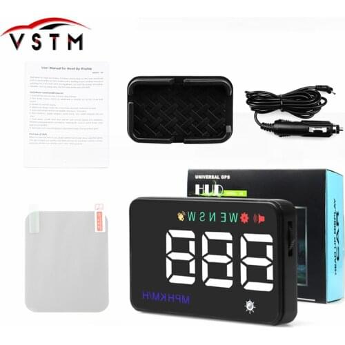 A5 Universal Car HUD GPS Speedometer Speedo Head Up Display Digital Over Speed Alert Windshield Projetor Auto Navigation