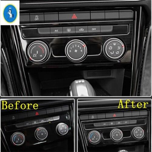 Auto Accessory Middle Control Air Conditioning AC Knob Switch Cover Trim For Volkswagen T-Roc T Roc 2018 2019 2020 2021