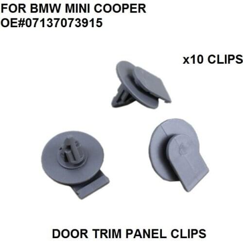 CAR STYLING FOR BMW MINI COOPER DOOR WHEEL ARCH COVER CLIPS SIDE SKIRT SILL FASTENERS x10, OE#07137073915