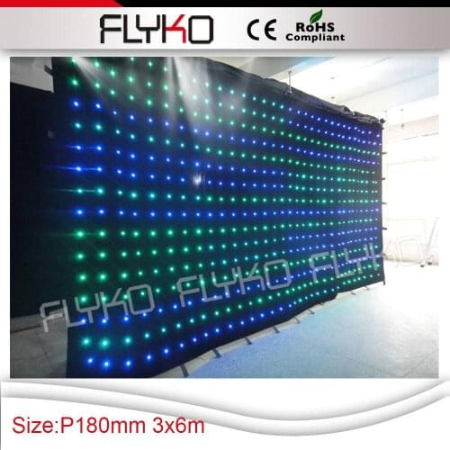 Free sexy wide 6m by 3m P18cm high fashionable design RGB programmable led video