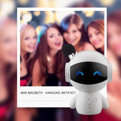 Mini Intelligent Robot Wireless Speaker Bass Portable Wireless Speakers Support TF Card Power Bank For Bedroom Bedside