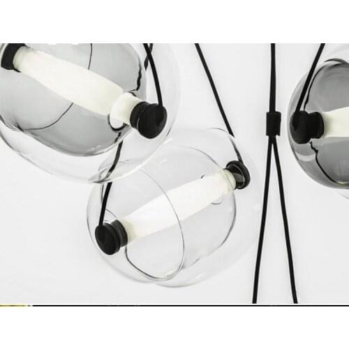 Modern led crystal e27 pendant light luminaire hanging lights luminaria pendente hang led wall moon lamp dining rooom