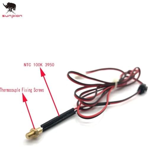 3D printer head thermistor M4/ M3 Screw thermocouple 100K NTC100 3950 3D printer accessories screw temperature sensor