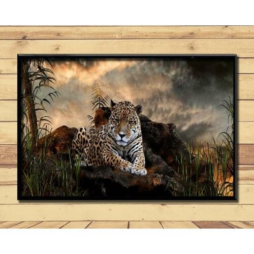 Jaguar Strong And Fast Land Animal (32) Wall Posters Prints Silk Art Painting For Home Wall Bedroom Decor