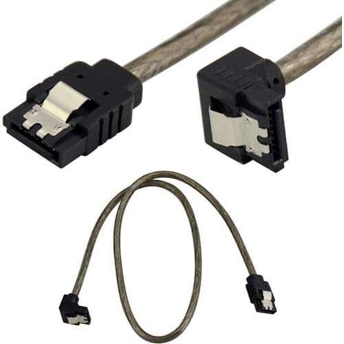 50cm 7 Pin Female To Jack F/F Angled Serial SATA ATA DATA Adapter Cable Cord