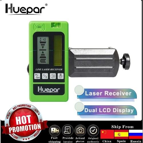 Laser Level Receiver Detector with Pulsing Line Ourdoor Indoor Electronic Leveling Vertical Horizontal Lines for Red Green Beam