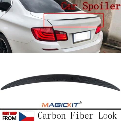 MagicKit For BMW 5 Series G30 M sport Performance Rear Boot Trunk Lip Spoiler Carbon Look