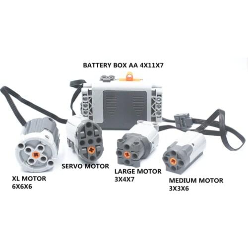 MOC Technic Parts Electric Power Functions (MEDIUM MOTOR,LARGE MOTOR, XL MOTOR,SERVO MOTOR & BATTERY BOX )Compatible With Lego