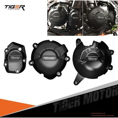 Motorcycle Secondary Engine Cover Set Case for Kawasaki NINJA Z900 2017-2021 for GBRacing -Black PPA