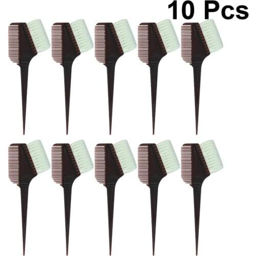 5/10Pcs Coffee Hair Coloring Kit DIY Hair Dye Bowl Hair Dye Comb Brush Dye Hair Tool for Barber Hairdresser