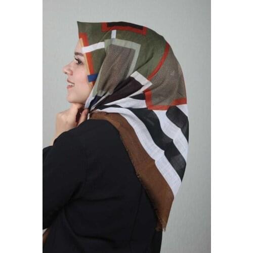 NUR SILK PATTERNED LINEN FLAMLI SCARF-DESEN-18-RENK-05