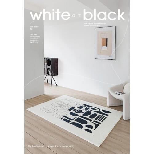 Original Design Imitation Cashmere Living Room Carpet Light Luxury High-grade Easy to Clean Tea Blanket Home Decoration