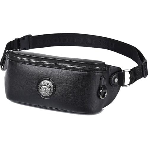 2021 Cow leather waist bag for men travel waist pack vintage small fanny pack male belt pouch bag casual cell phone chest bag
